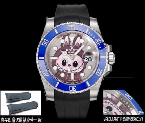 Ean出品，&Labubu Black联名款“拉布布”限量发行 字面采用多色油彩表面加上搪瓷使字面更加光亮 -粉色水鬼，40Mm搭载超级3135上海一体机芯，整