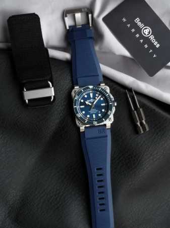 Brf 柏莱士 Bell&Ross Ot5 Instruments 系列Br03A 2824自动机械 机芯 精钢表壳 42毫米 带 陶瓷60分钟刻度单向旋转精钢 - 点击图像关闭