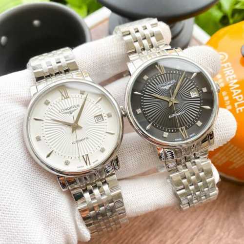 金白同价：皮带 ，钢带 品牌：浪琴-Longines 类型：男士腕表 壳套：顶级版316精钢l 表带：进口小牛皮表带 316L精钢表带 机芯：全自动机械机芯 镜