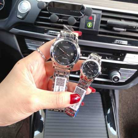 白壳 浪琴-Longines 索伊米亚系列 经典情侣对表，拱形蓝光玻璃镜面 316精钢表带，搭载进口石英机芯，尺寸：男40Mm 女33Mm，厚度12Mm，经典重 - 点击图像关闭