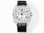 Thb 卡地亚 Cartier 山度士系列Af1 计时码表镶钻定制版闪耀来袭 ①机芯：采用丹东7550机芯,品质稳定可靠； ②表壳：拥有43.3毫米的腕表直径,