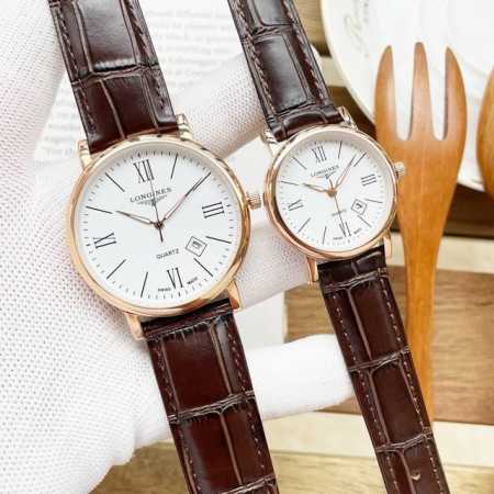 白壳 玫壳 钢带+20 最新浪琴-Longines 情侣对表 原装进口石英机芯 钢化玻璃 316L精钢表壳 直径男40Mm女30Mm 厚8Mm如果今天的阳光停止 - 点击图像关闭