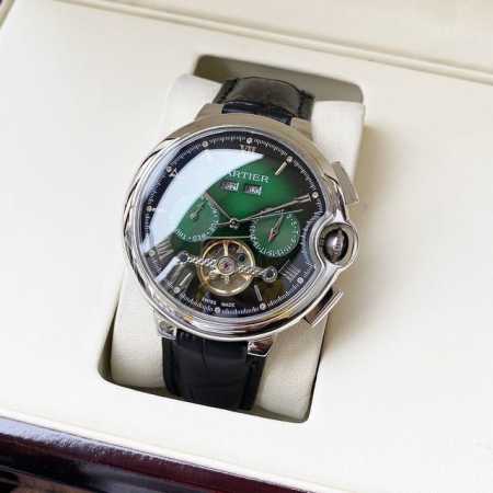 白590 金790【全新风格 经典热卖】卡地亚-Cartier 男士腕表 全自动机械机芯 矿物强化玻璃 316L精钢表壳 真皮表带 时尚休闲 商务必备 尺寸:直 - 点击图像关闭