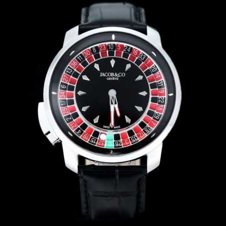 杰克宝 赌盘腕表 Casino Tourbillon不仅仅是一款惊叹的艺术品还是一个真正的轮盘游戏，一个完全随机的机会游戏。 推杆推动轮盘头，配有37个口袋，1 - 点击图像关闭