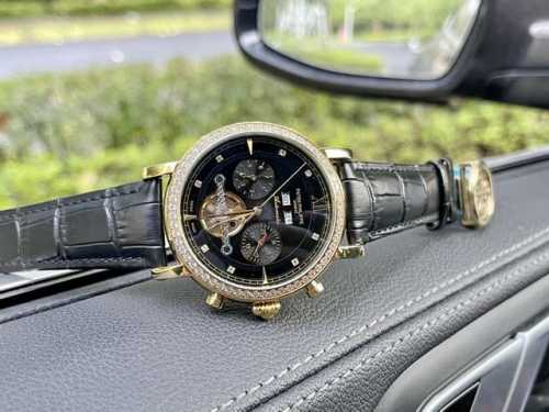 同价 百达翡丽- Patekphilippe精品男士腕表全新多功能设计，技艺精湛，独具匠心，尊贵大气，绅士风范。采用全自动机械机芯，顶级316精钢表壳，矿物质超