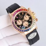 霜金眼版本白壳黄金 玫瑰金条丁3380 奢华臻品 彩虹之耀[Ok] 劳力士宇宙计型迪通拿 116599 Rbow 彩虹迪 ** 稀有宝石镶嵌，七彩渐变表圈**