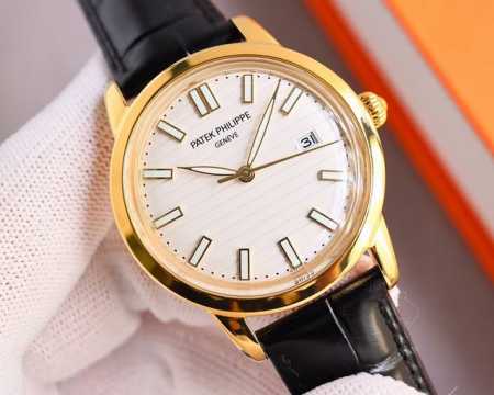 白壳 金玫壳 百达翡丽-Patek Philippe-火热新款式，新款锅盖，耗时长达8个月！超薄男士自动机械腕表，采用进口原装9015机芯，每小时振频28800 - 点击图像关闭