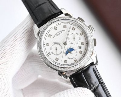 大厂品质 高端系列 2025年新款 百达翡丽复杂功能计时系列上市 patek philippe 贵族的艺术品 升级版改进 壳身比旧版本更薄 玻璃升级耐磨抗摔 比
