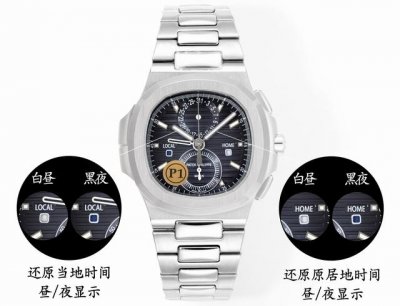 新品对版功能5990 功能均对标原版 Local跟Home和原装一致，可调节跟时针运行昼夜功能均可以用 日历对版原装位置真功能可调节 钢带微调细节与原装一致！