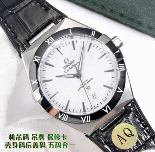 统一价： 欧米茄 Omega 星座腕表第五代 星座陶瓷圈系列！全新原装尺寸41Mm腕表！升级正6位黑摆轮机芯 五码合一 1圈口升级，原装一致抛光进口陶瓷表圈,刻