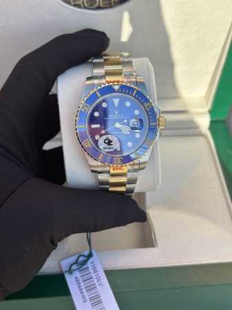 340间金蓝水鬼 2025年最新出品 41Mm间金蓝水鬼 126613系列 41Mm 最新款水鬼 整表采用904L不锈钢，钢带采用独家三段拼接头粒侧面不漏钢，高 - 点击图像关闭