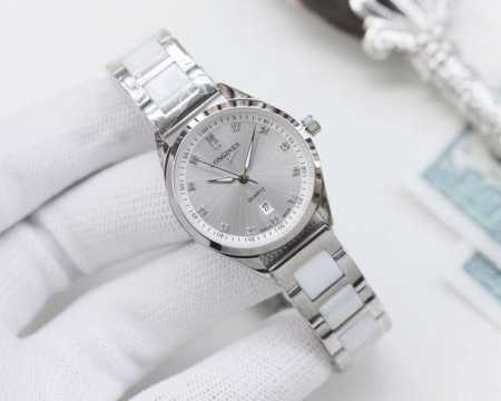 白壳 ，金壳 ，钢带20，陶瓷带40，钻30 品牌：浪琴-Longines 类型：情侣腕表 壳套：顶级版316精钢L 表带：进口小牛皮表带 316L精钢表带 机 - 点击图像关闭