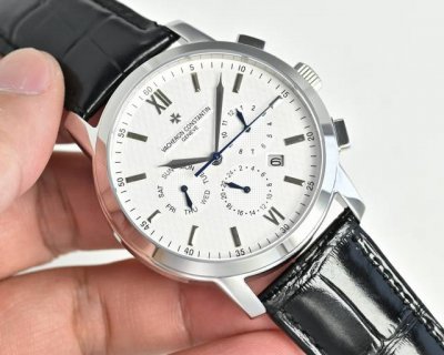 白 金 爆款经典热卖座 问鼎艺术之巅 江诗丹顿 实拍图 Vacheron Constantin 贵族的艺术品！搭配进口9100多功能机芯 0返修 功能 24小时