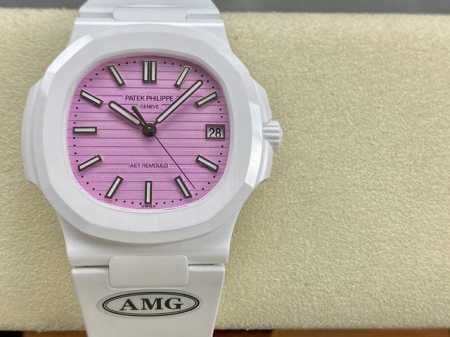 Amg 百达翡丽Pp7420 Aet鹦鹉螺 Pp家族，40Mm 9015机芯 超薄8.6Mm 超高颜值款 男女通用 搭配衣服好帮手，你敢相信，纯白陶瓷款 新款 - 点击图像关闭