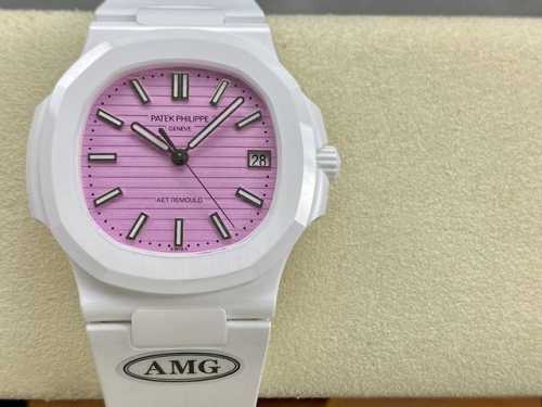 Amg 百达翡丽Pp7420 Aet鹦鹉螺 Pp家族，40Mm 9015机芯 超薄8.6Mm 超高颜值款 男女通用 搭配衣服好帮手，你敢相信，纯白陶瓷款 新款