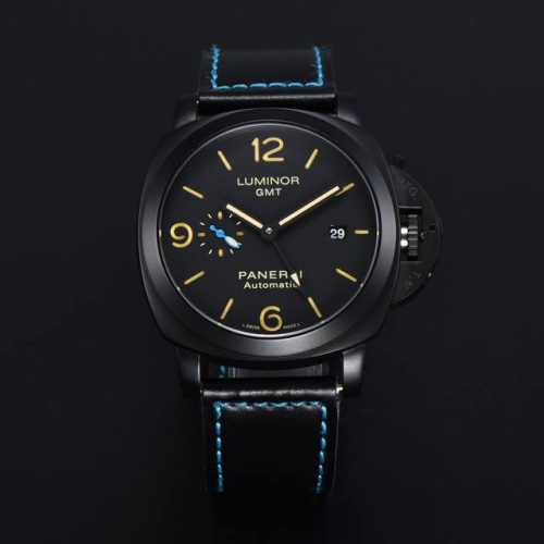 沛纳海--Panerai 类型：男士顶级腕表 机芯：有全自动上海机械机芯 表壳：316L精钢表壳 镜面：矿物强化防摔玻璃 皮带：真牛皮表带 尺寸：直径44Mm，
