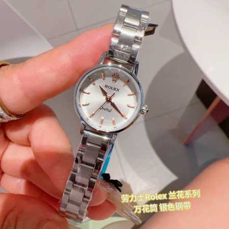 钢带 劳力士 兰花系列万花筒22Mm精致小巧仿古表 设计精致闪亮的切割玻璃优雅而迷人 搭配小牛皮 钢带搭配蝴蝶扣，不显浮华的风格广受女神喜爱，适合任何场合 逐渐 - 点击图像关闭
