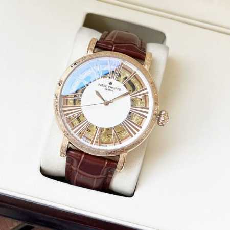 统一 镂空设计 典雅气质 百达翡丽-Patek Philippe 男士腕表 全自动机械机芯 矿物强化玻璃 316L精钢表壳 真皮表带 简洁精致 商务必备 尺寸: - 点击图像关闭