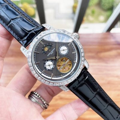 白钻750 金钻1000江丹诗顿-Vacheron Constanti。阁工楼匠独一无二版 再火创爆奇迹。经典之作升级版！ ①搭配多功能月相陀飞轮机械机芯。功能
