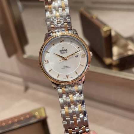 金 钻＋20 台湾厂 搭配红色包装礼品袋欧米茄蝶飞石英系列腕表 腕表女装尺寸27.4Mm 男装39Mm 进口瑞士石英机芯 316精钢表壳 防刮花玻璃 别具匠心的 - 点击图像关闭