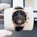 统一价格 百达翡丽-Patek Philippe精品男士腕表 尊贵大气 绅士风范 高端矿物质防刮镜面玻璃 耐磨316L精钢表壳 耐磨进口小牛皮表带 全自动进口机