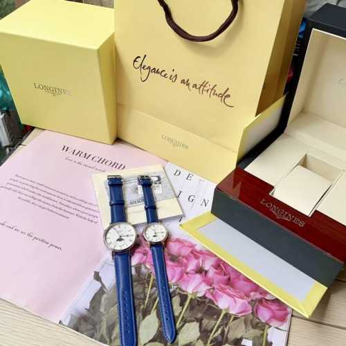 七夕节最佳礼品Longines浪琴官方博雅系列情侣腕表 见证爱奇迹时刻时尚潮流男女腕表。采用进口日本机芯。采用进口头层牛皮表带。表壳采用三件套官方一致工艺。腕表