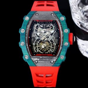 richard Mille 理查米尔 Rm 1系列 搭载全自动进口机械机芯 尺寸40X50X16Mm 碳纤维材质打造的表圈和表柱作为架构支撑，进一步加固其精密结
