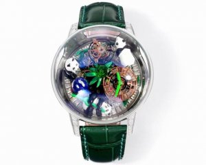 Jacob & Co 』捷克豹 天体艺术陀飞轮熊猫腕表. 生动展现竹林与熊猫的灵动世界，标志性的Astronomia机芯更赋予这款腕表独特的机械美学. 当国宝攀