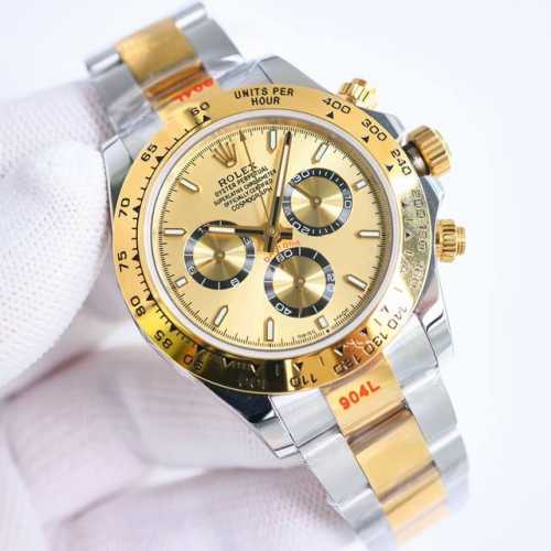 18K包金 现货供应 Rolex-劳力士 迪通拿系列 Rw1 Gtc中国国检检测证书，联网可查！一档调时 计时秒针 3字位9字位小针 功能原装一致！表壳原版开模