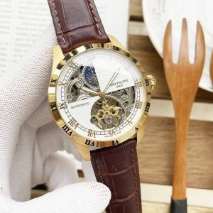 统一价 百达翡丽 patek.philippe 精品男士腕表，三针镂空飞轮设计，技艺精湛，独具匠心，尊贵大气，绅士风范。采用全自动机械机芯，顶级316精钢表壳，