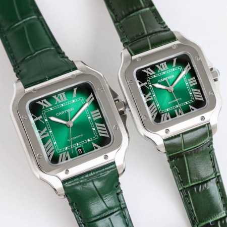 Sj出品 白壳 金壳 Tw 出品-卡地亚 Cartier Santos系列腕表 Af5 可以出Bv包装 技术特点： 1镜面：蓝宝石玻璃表镜十鱼眼玻璃 2表带：精 - 点击图像关闭