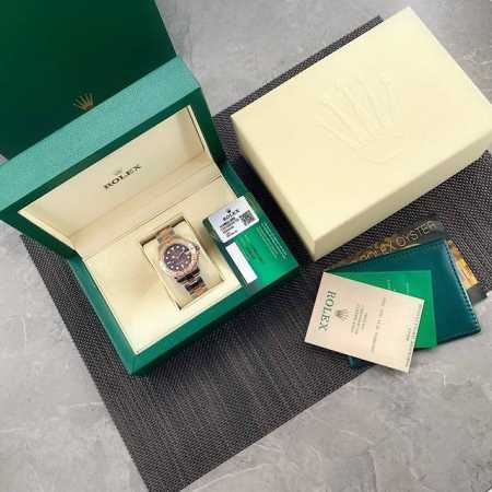 37Mm玫瑰金＂女神＂款！劳力士游艇名仕型！原版904钢材质，蓝宝石镜面，超强夜光，稳定的机械机芯，表壳表带做工打磨非常好，不拆开看机芯外观看来基本跟原装一致！ - 点击图像关闭