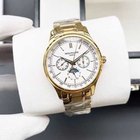 白壳 金壳 钢带+20 百达翡丽-Patek Philippe精品男士腕表 尊贵大气 绅士风范 高端矿物质防刮镜面玻璃 耐磨316L精钢表壳 耐磨进口小牛皮表带 - 点击图像关闭