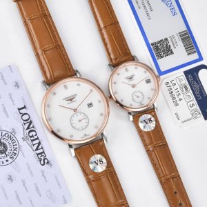 银色 金+20钢带+24年 最新品 V8 真月相 七夕节最佳礼品Longines浪琴官方博雅系列情侣腕表 见证爱奇迹时刻时尚潮流男女腕表。采用进口日本机芯。采用