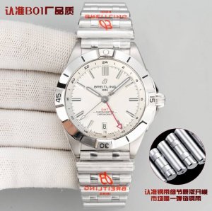 b01厂-百年灵机械计时双时区自动机械腕表40 Chronomat Automatic Gmt 40 带双时区显示，兼具轻松闲适的美学气质，堪为旅行专属腕表。微