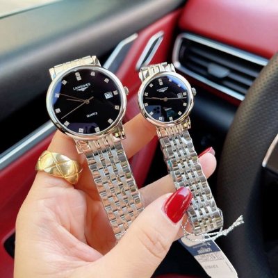 浪琴、博雅系列__情侣款直径：38Mm 28Mm石英机芯 天然贝壳表盘 904L钢 ！