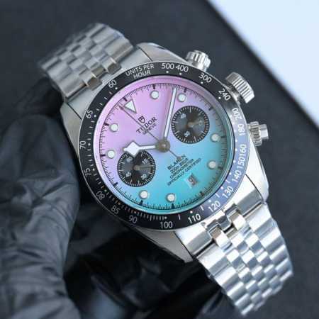 Tw Factory ！帝舵Tudor 碧湾计时型 Black Bay Chrono 精钢款腕表！ 细致刻画表盘完美对称，纹路清晰、提升质感与美感！采用磨砂及磨 - 点击图像关闭