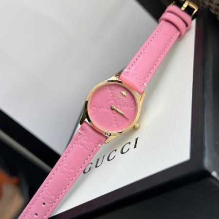 迷你小号28Mm 原厂开模最新款gucci古驰g-Timeless系列，毫米石英女表，传统的中国红喜庆款、以全息图效果打造三维立体感，让人一见倾心、目光难移。表 - 点击图像关闭