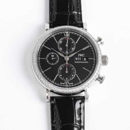 Sj出品 白钻 金钻 Tw倾情演绎 Iwc 万国 波涛菲诺计时腕表 Rb2 腕表尺寸42Mmx13.5Mm 完美同步正品 表壳以精钢材质打造 通过细致的抛光打磨 - 点击图像关闭
