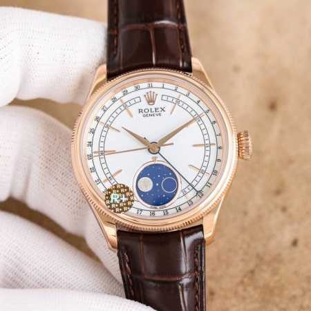 统一 R+ Factory 120克配重版 Rolex切利尼月相型面市 原版尺寸：39Mm13.2 定制版红轮Cal.3195型机芯还原原装所有功能及8点位快调 - 点击图像关闭