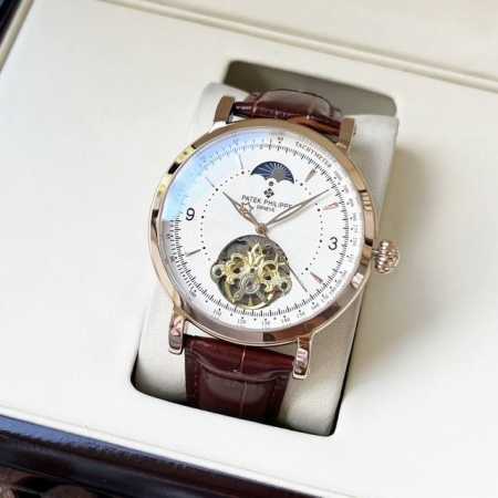 统一 全新设计 优雅热卖 百达翡丽-Patek Philippe 男士腕表 全自动机械机芯 矿物强化玻璃 316L精钢表壳 真皮表带 时尚大方 商务必备 尺寸: - 点击图像关闭