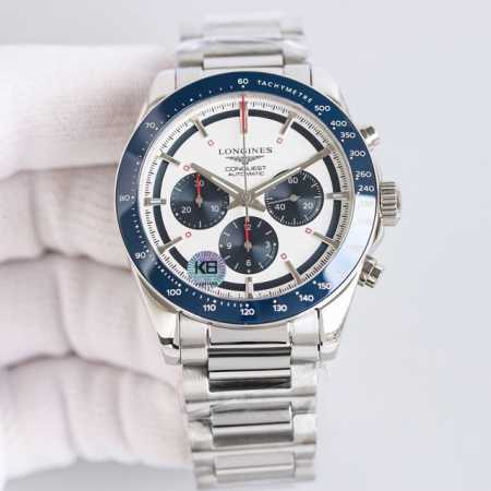 新品 浪琴 Longines-浪琴康卡斯悦动凭借其独特的设计，实用的功能和舒适的佩戴体验，成为了一款备受推崇的精品时计。 1字面是独特的“熊猫眼”主要有“黑白” - 点击图像关闭