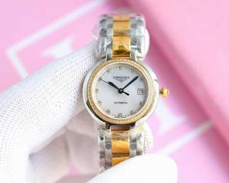 统一 钻100 Longines、浪琴心月系列机械女款 1:1的外观28毫米尺寸.搭配精磨2671全自动机芯.表壳精选精钢材质.表圈独特设计玲珑有致.搭配五链环 - 点击图像关闭