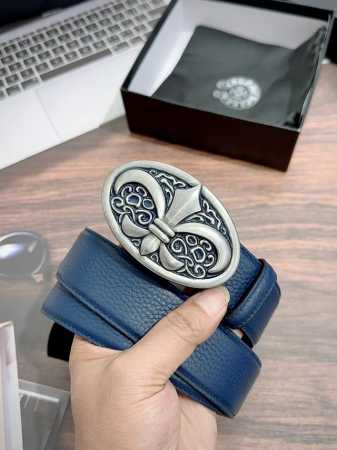 特 克罗心专柜同步原单品质进口小牛皮革！宽度：3.8Cm。 - 点击图像关闭