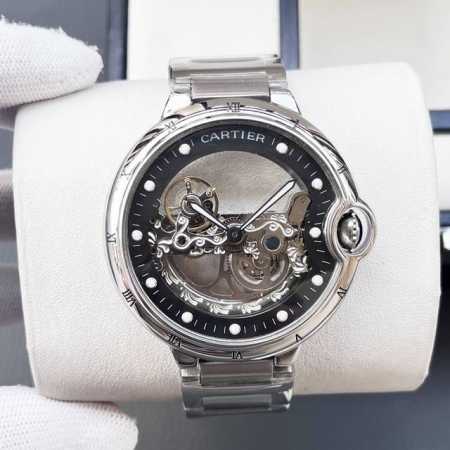 皮 钢 卡地亚-Cartier全新蓝气球男士机械碗表 采用进口全自动机械机芯 316精钢表壳 超强矿物质玻璃镜面 316精钢钢带 直径45Mm 厚度13Mm 实 - 点击图像关闭