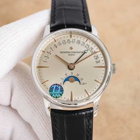 白皮 枚皮 钢白 枚钢 到货！新品Vacheron Constantin 经典之美品鉴江诗丹顿众横四海逆跳日历款腕表 型号4000V210A-B911 堪称意义 - 点击图像关闭