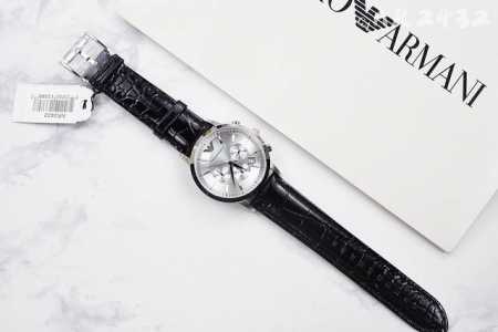 原单阿玛尼armani 型号：Ar2432 表壳：316L精钢 表镜：矿物质玻璃 表带：进口牛皮 尺寸：43Mm*10Mm 男士商务休闲腕表 进口机芯让其拥有计 - 点击图像关闭