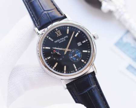 金白同价 皮带 钢带 品牌 百达翡丽-Patek Philippe 类型 男士腕表 壳套 顶级版316精钢l 表带 进口小牛皮表带 316L精钢表带 机芯 全自 - 点击图像关闭
