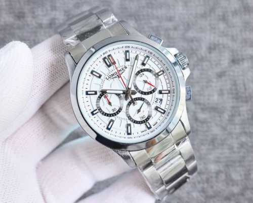 多功能计时跑秒，浪琴longines---康卡斯系列 计时男士腕表 ，热卖全城！原装进口计时功能石英机芯，经典多功能6针三眼显示表盘 配上精钢表带 时尚大方 魅