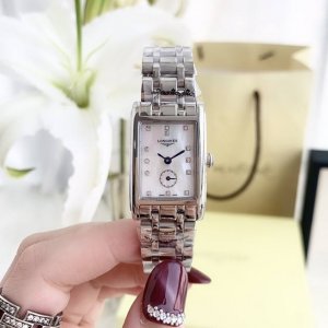 白 玫 钻20 浪琴-Longines戴卓维纳系列 精致两针半女士腕表 搭配精准进口石英机芯 316精钢表带 直径22Mm厚7Mm